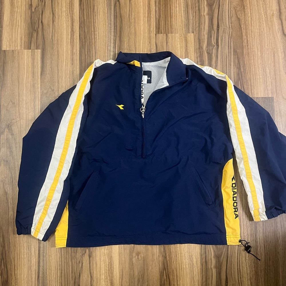 Vintage Diadora Soccer Windbreaker Jacket XL